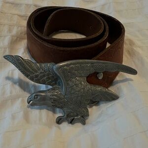 GAP metal eagle belt buckle Leather 30